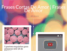 Tablet Screenshot of frasescortasdeamor.com